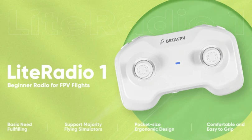BETAFPV LiteRadio 1 Radio Transmitter 送信機【MODE1】(技適証明取得済み)【Futaba S-FHSS/Frsky FCC D16/Frsky LBT D16/Frsky D8】