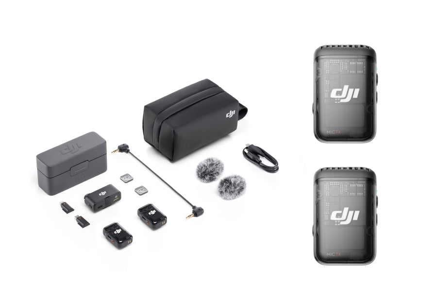 DJI Mic 2(2TX+1RX+充電ケース)【Osmo Pocket 3/Action 4/Osmo Mobile 6などに】