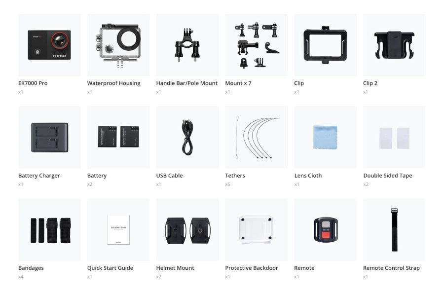 AKASO EK7000 PRO タッチパネル式アクションカメラ